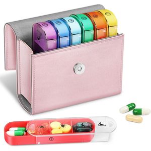 Pillendoos 7 Dagen met 4 Vakken - Medicijn Organizer voor Ochtend, Middag, Avond en Slaaptijd