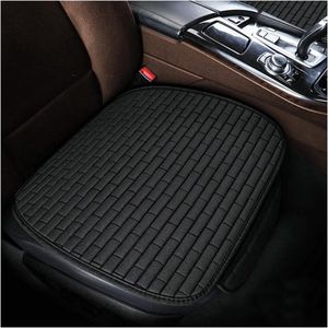 2 stuks zitkussens voor de auto voorstoelen, stoelhoezen, Avec Fond anti-dérapant, antislip, voor auto voorstoel (zwart)