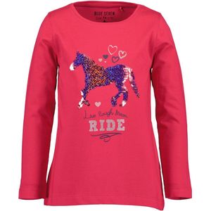 Blue Seven Shirtje Blueseven Pailletjespaard Kids & Kind Meisjes Roze - Maat: 110
