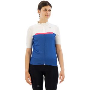 Sportful Pista Korte Mouw Wielertrui Blauw S Vrouw
