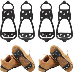 2 Pairs Ice Shelves - Universele Anti-slip Grippers - IJs Snow Spikes - Crampons Traction Shoes - Slipbestendige Schoenen voor Wandelen - Klimmen en Hiking