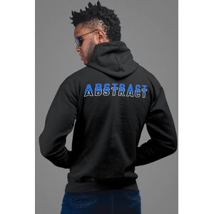 Hoodie heren - Abstract - Wurban Wear | Streetwear | Premium fit | Heren trui | Sweater | Zwart