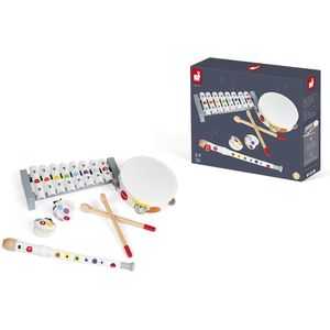 Janod Confetti - Muziekinstrumenten Set - Voor Kleine Muzikanten! - Set Van 4 Houten Instrumenten - Geschikt Vanaf 2 Jaar