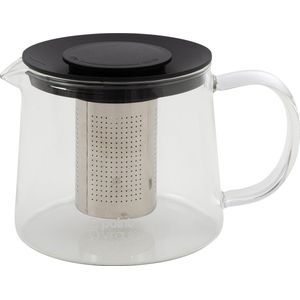 Point-Virgule - Theepot - Met infuser - Glas - RVS - Zwart - 600ml