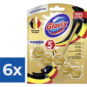 Glorix WC blok Gold & Fresh - Limited Edition - 5 stuks - Voordeelverpakking 6 stuks