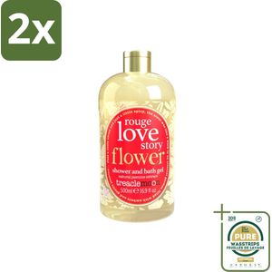 Treaclemoon – Bad- & Douchegel – Rouge Love Story – 500 ml - Voordeelverpakking - 2 stuks - Jasmijn - Amber