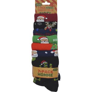 Happy Holiday Socks - 7 PAAR - KERSTSOKKEN - maat 43/46 - MERRY CHRISTMAS