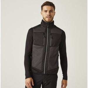 Regatta E-volve Unisex Knit Effect Stretch Bodywarmer RG914 - Ash (Heather)/Black - S