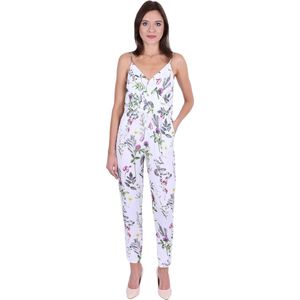 John Zack Witte Jumpsuit / broekpak - Planten