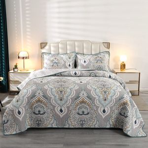 Goodivery ® Stijlvolle en Zachte Katoenen Sprei met Barokpatroon voor Tweepersoonsbedden