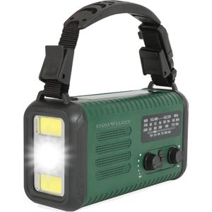 Draagbare Noodradio Solar Opwindbaar en Batterij - Survival Radio - 20000 mAh - Powerbank Zonneenergie - Zaklamp - Noodpakket voor thuis – radio op batterijen voor rampen - Noodrantsoen