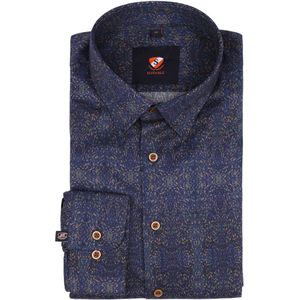 Suitable Overhemd Van Gogh Donkerblauw (navy) - Maat 44 - Heren - Casual Shirt