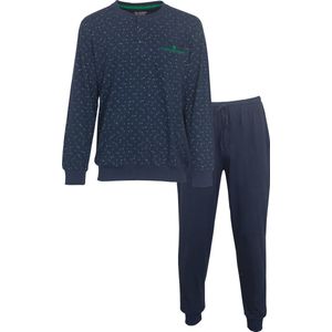 Paul Hopkins Heren Pyjama - Katoen - Polo Sluiting - Blauw - Maat XXL