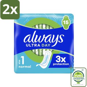 Always - Maandverband - Normal - 15 Maandverband - Voordeelverpakking - 2 stuks - Maandverband - Maandverband Always