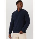 Anerkjendt - Aksune Patent Half Zip Knit - Vest - Donkerblauw