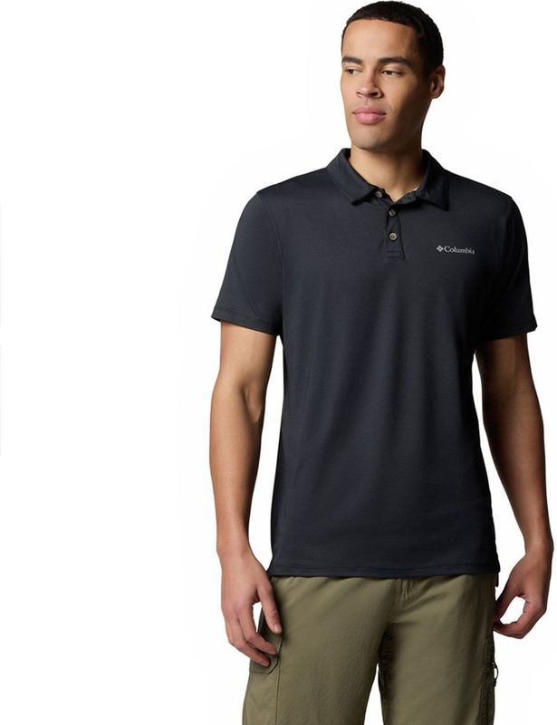 Columbia - Tech Trail - Poloshirt - Zwart - Korte Mouw
