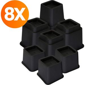 Gleza Bedverhogers - Meubelverhogers - Stoelverhogers - Tafelverhogers - 8 stuks - Verstelbaar tot 22,5 cm