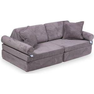 Mini Kinderzetel - Speelsofa- Rib velvet - Lavender Comfort (inclusief 2 bolsters en 2 kussens) Modulaire bank