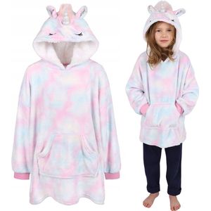 Eenhoorn Tie Dye Sweatshirt / Badjas met Capuchon, voor Kinderen / 146-170