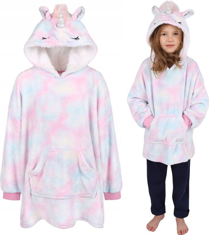 Eenhoorn sweatshirt/jas met capuchon, kinderen, snuddie