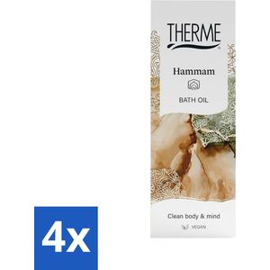 Therme - Hammam - Badolie - Hydraterend - Verzorgend - 100ml - Voordeelverpakking - 4 stuks