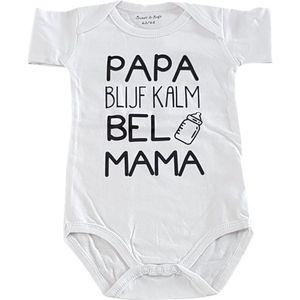Baby cadeau Romper tekst opdruk jongen meisje zwangerschap bekendmaking bekendmaken aankondiging zwangerschapsaankondiging - geboorte jullie worden vertellen kraamcadeau babyshower verwachting kalm kort maat 56