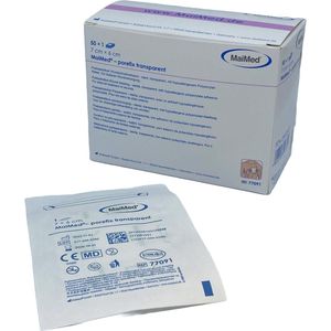 Maimed porefix transparant, waterproof, pleister 7cm x 6 cm (per stuk steriel verpakt 50 stuks)