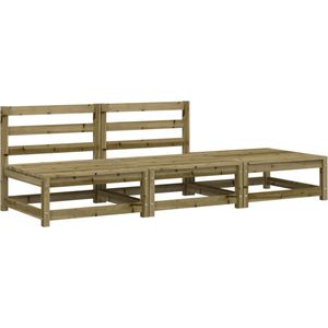 vidaXL Tuinbank met voetenbank grenenhout Tuinbank - Houten Tuinbank - Grenenhout - Lounge Set - Buitendecoratie