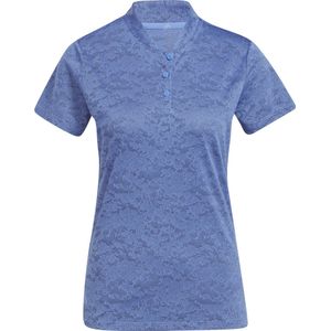 Adidas W Jacquard Mouwloze Dames Polo Blauw