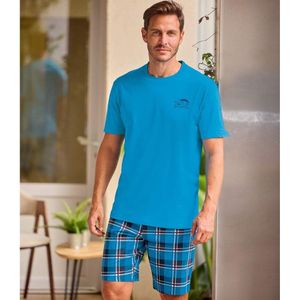 ATLAS FOR MEN - Geruite zomerpyjama Blue Lake - Heren - Verkrijgbaar in grote maten - L