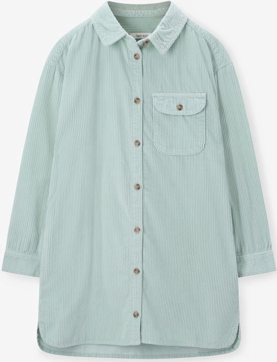 Sissy-Boy - Corduroy Jurk - Lichtgroen - Lange Mouwen - Relaxed Fit