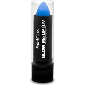 Paintglow Lippenstift/lipstick - neon blauw - UV/blacklight - 5 gram - schmink/make-up