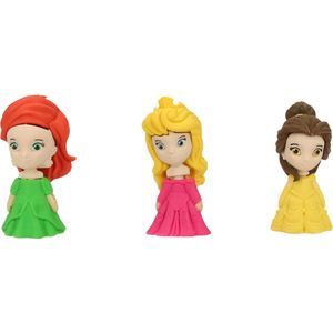 Disney Princess 4-delige 3D Gummen Set voor Meisjes - 5x2x2cm - 4 Stuks