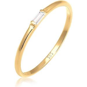 Elli PREMIUM Dames Ring Dames Verloving Liefde Delicaat Filigraan met Topaas Edelsteen in 585 Geel Goud