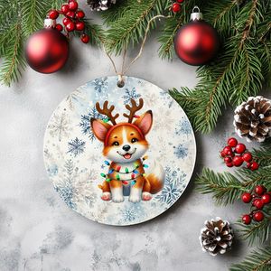 Kerstboom hanger Amerikaanse toyterriër - Met Naam - Unieke Kerstdecoratie