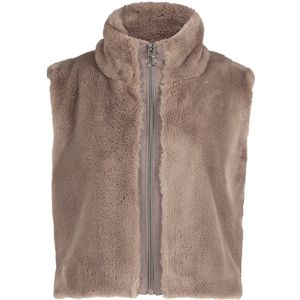 Betty Barclay - Pluche Vest met Rits - Beige - Dames