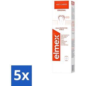 Elmex - Tandpasta - Anti-Cariës Orgineel - Dual Protective Shield - 75 ml - Bulkverpakking - 5 stuks