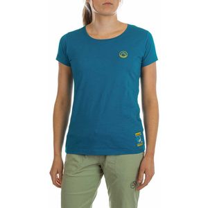 La Sportiva Womens Climbing On The Moon T-shirt (Dames |blauw)