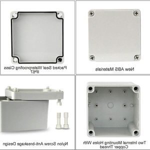 Aansluitdoos Waterdicht IP67 ABS Elektrische Projectdoos DIY Behuizing Instrument Case voor Binnen en Buiten Elektronisch Project (125 * 125 * 100mm)