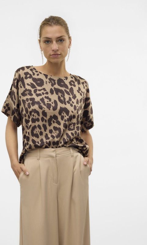 VERO MODA - VMMERLE 2/4 O-NECK TOP AOP WVN GA - Dames - Blouses