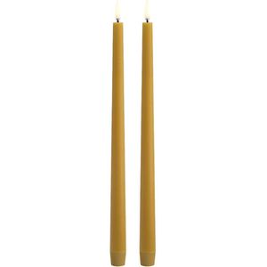 Uyuni LED Tafelkaars Slim-line, Curry yellow - Smooth, Set van 2, 2,3x32cm