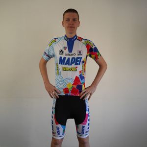 Mapei wit - wielershirt - koerstrui - retro - vintage - maat XL