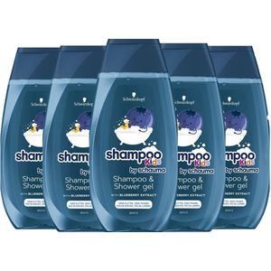 Schwarzkopf Shampoo & Douchegel Kids Blueberry - Voordeelverpakking 5 x 250 ml