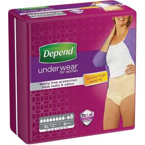 Depend Pants voor Vrouwen Maximum XL 1984 - 9 stuks