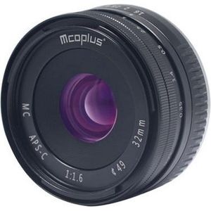 Mcoplus Mco-32mm F/1.6 - Zwart - Sony E-mount