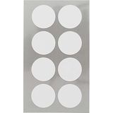 32x Witte ronde sticker etiketten 25 mm - Kantoor/Home office stickers - Paper crafting - Scrapbook hobby/knutselmateriaal