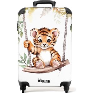 NoBoringSuitcases.com® - Baby koffer tijger - Trolley groot - 20 kg bagage