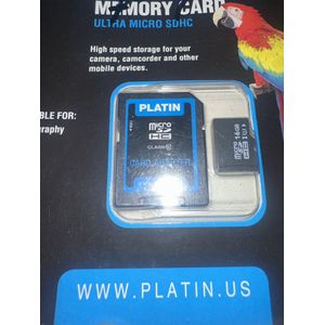 16GB MicroSDHC card class 10 40MB/s + SD adapter