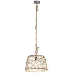 QAZQA calamus - Landelijke Hanglamp - 1 lichts - Ø 400 mm - Beige - Woonkamer | Slaapkamer | Keuken