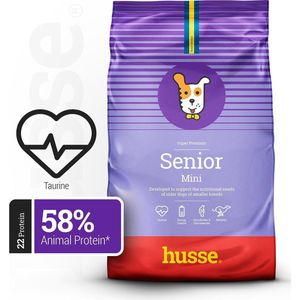 Husse Senior Mini - Hondenvoer Droog, Hondenbrokken, Droogvoer, Hondenvoeding Kleine Hond - 7 kg